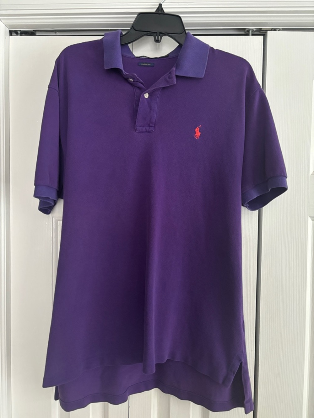 Ralph Lauren Purple Polo with Orange Pony